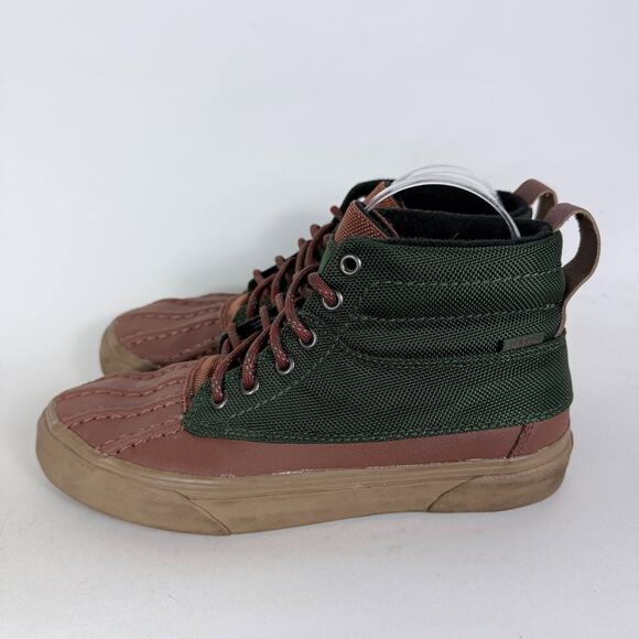 Vans Sk8-Hi Del Pato Duck Boots Women's 8.5 Green Brown Ankle Lace-Up Comfort - Picture 5 of 10